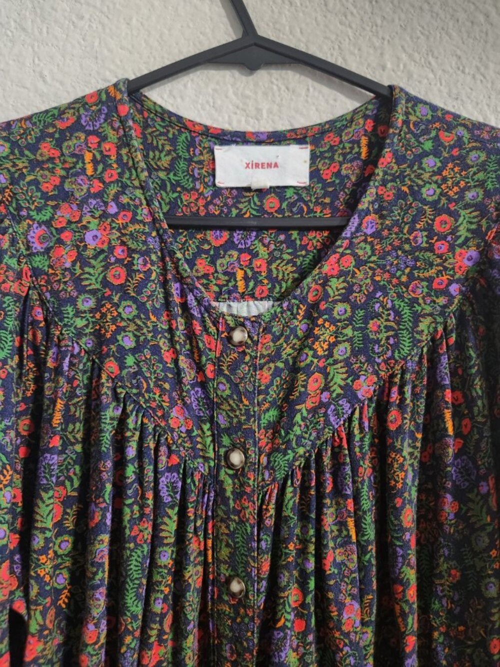 Xirena Esme Maxi Dress Floral Print Women’s Navy Blue Multi size small - Picture 4 of 10